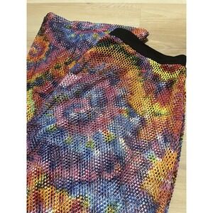 Special One Pants Womens Large Swim Sheer Cover Up Tie Dye Pull On‎ Wide Leg